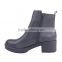 Snakeskin high ankle military new rock zipper boots chunky heel ankle boots women