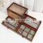 Custom high-end jewelry storage wooden boxes with logo print accept oem odm order