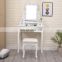 Modern Dressing Table With Led Light And Stool White