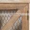 Wooden Wall Cabinet With Chicken Wire 2-Door