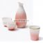 Wholesale Beautiful Color Vase Quality Japanese Pot Wine Bottles Cups Ceramic Hip Flasks Set Sake