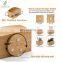 Bamboo Office Desk Organizer, 360 Degree Rotating Organizer with 4 Compartment for Office Stationery