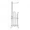 Modern Style Toilet Paper Reserve Holder With Dispenser Free Standing Bathroom Storage Accessory