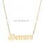 Vintage Gold Silver Stainless Steel 12 Zodiac Sign English Letter Necklace For Women Birthday Jewelry Gift