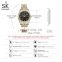 SHENGKE High Quality Gold Plated Watch SK Luxury Woman Watches Diamond Iced Out stainless steel Band Quartz Watch For Woman