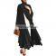 Drop Shipping Kimono Open Abaya New Modest Layered Chiffon Long Sleeve Cardigan Islamic Clothing Women Muslim Dress Dubai Abaya