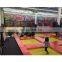 Top quality commercial Gymnastic children kids indoor trampoline with big slides
