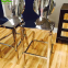 Modern Luxury Home Bar Pattern Stainless Steel High Bar Stool Commercial Velvet Fabric Bar Chair Furniture In Silver
