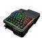 China wholesaler usb wired RGB Backlight one handed gaming keyboard with hand rest