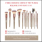 Private Label Luxury Makeup Brush Set with Leather Bag Champagne Gold Foundation Eyeshadow Mascara and Shaving Brush