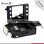2016  professional small size pvc black trolley cosmetic organizer with 6 lights mirror for bridal makeup artist