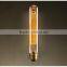 retro decorative light t9-135 b22 40/60w 28.5*135mm edison filament light bulb