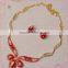 New Model Jewelry Gold Drop Pendant Big Stone American Diamond Necklace Sets