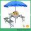 Popular Aluminum Picnic Table and Umbrella Combo Pack