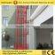 warehouse goods lift hydraulic guide rail chain goods lifting table