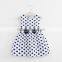 2016 Korean style children frocks design kids wear baby girl dot dress 2-6 years with factory price