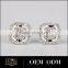 Bright zircon stone silver earring plug earring tunnel