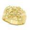 Men's 19mm Wide Chunky Gold Plated Nugget Statement Ring