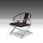 New design antique modern leather chair elegant stainless steel chair