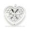 Fashion style 30mm*30mm heart shape perfume locket customized locket necklace