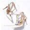 Custome OEM handmade genuinue leather women fancy sandals shoes