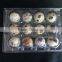 Clear disposable Clamshell blister plastic quail eggs tray 6/12/24/30 holes slots