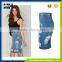 Water hole waist Slim package hip Ms. denim skirts