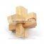 2015 Hot Sale Wooden IQ Intelligent Puzzle Kongming Lock Brain Teaser Six Port