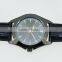 china leather strap black dial with date man business watch