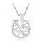 New Fashion Irregular Flower Long Chain Necklace Round Silver Gold Plated Rhinestone Pendant Necklace for Women Jewelry Gifts