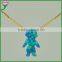 synthetic opal manufacturer OP36 blue green child boy opal chain necklaces charms for boys