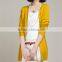 red and yellow woman cardigan 2015 ladies fashion knitted cardigan new design and high quality women's cardogan
