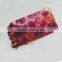 wholesales fashion 175cm double side rose 100% long silk brushed scarf for women