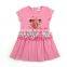 floral kids dress summer kids girl princess dress bow pink brand Novatx cotton girls clothes fashion children clothing