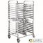 New Style stainless Steel Bakery Bread Racks And Folding Trolley Cart With Adjustable Wheels