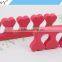 Professional Nail Art Tool Red Sponge Toe Separator Heart Shape