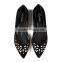 Black Flat Sandal Customized OEM Women Shoe New Design
