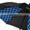 Factory 23 Inch Walking Stick Automatic Logo Check Printed Umbrella