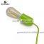 Wholesale Green Metal Ceiling Rose Pendant Light Lamp Holder with Fabric Cable