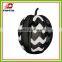 White and black metal mesh Halloween pumpkin with LED light for decor