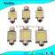 High Power Festoon Ceramic Led Bulbs 31mm COB 12-24V Auto Lamp for Car Interior light