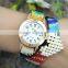geneva women vogue knitted bracelet watch lady crystal heart bohemian style watches reloj