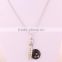 Antique Silver Plated Fashion Bowling Pin and Ball Crystal Pendant Necklace