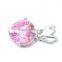 Wholesale 925 sterling silver jewelry single pink stone pendant