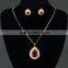 2016 Festive Bridal Jewelry Chinese Red Precious Stone Water Drop Cubic Zircon