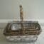 3 set handmade willow storage baskets with handle