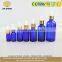 Empty Blue Glass Spray Misters Dropper Bottle for Organic Beauty Product