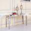 Long size frech style marble console table with stainless steel