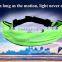 Battery free waist bag with self-powered safety LED light for night runner
