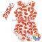 wholesale new born clothes pineapple prints elastic waist sleeveless pom pom baby girls rompers